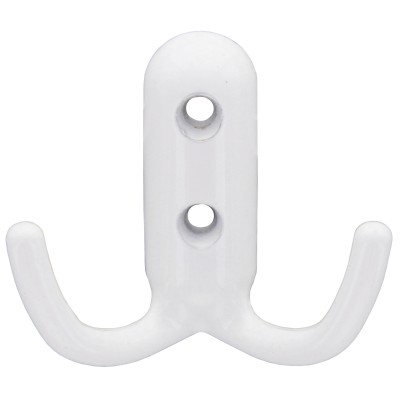 APPENDIABITI A 2 GANCI 45X45 MM BIANCO LUCIDO