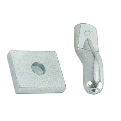 PIASTRA CON PERNO PER CARDINE D 20 MM ACC ZINC