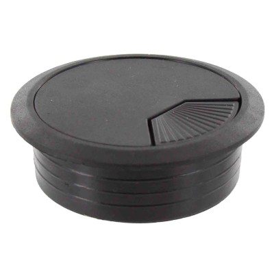 BOCCHETTA PASSACAVI D 60 MM PLASTICA NERO