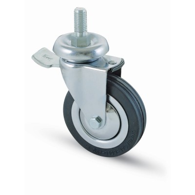 RUOTA CARRELLO D 100 MM 155/BIS-B PERNO 14MA FRENO