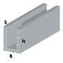 PROFILO CROMO H.200 CM CANALINO U 10X10X1 MM