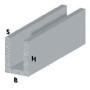 PROFILO ARGENTO H.200 CM CANALINO U  8X 8X1 MM**