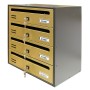 CASSETTA POSTALE ALUBOX CUBO/R 4 38,5X25X43 ORO