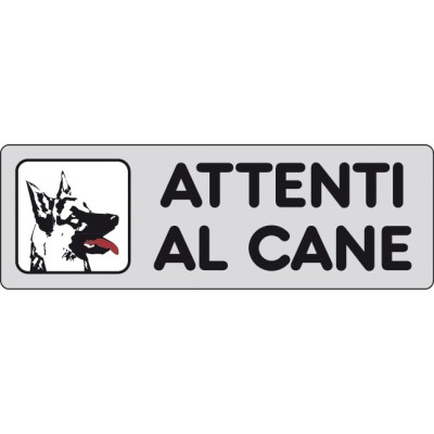 ETICHETTA ADESIVA 150X50 ATTENTI AL CANE