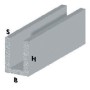 PROFILO ARGENTO H.200 CM CANALINO U 10X10X1 MM*