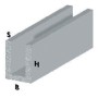 PROFILO ARGENTO H.200 CM CANALINO U 10X15X1 MM*