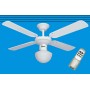 VENTILATORE A SOFFITTO C/TELEC+LUCE D 105 BIANCO