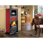 STUFA LEGNA C/FORNO  9.1 KW ROSSELLA PLUS EVO BORDEAUX