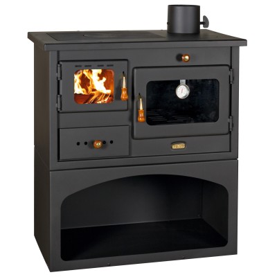 CUCINA LEGNA CARBONE C/FORNO 15KW PRITY MIA NERO