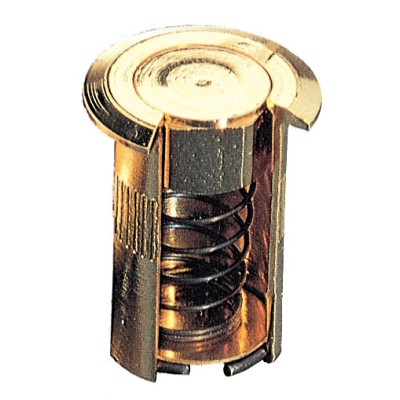 POZZETTO A MOLLA OTTONE LUCIDO D 12X30 MM*