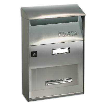 CASSETTA POSTALE ALUBOX FT INOX LISCIO 22X11X32,5 CM