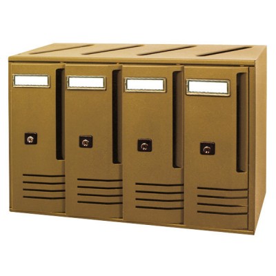 CASSETTA POSTALE ALUBOX CUBO C4 42X17,5X30 BRONZO