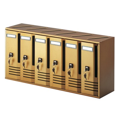 CASSETTA POSTALE ALUBOX CUBO C6 62X17,5X30 BRONZO