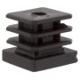 PUNTALE ALETTATO 20X20 MM FORATO 10MA PLAST NERO