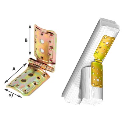 PIASTRA 914 CERNIERA PALI TONDA ACC TROP  98X 98 MM