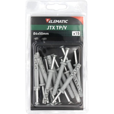 ELEMATIC BLISTER TASSELLO JTX TP/V 6X50 C/VITE 15 PZ