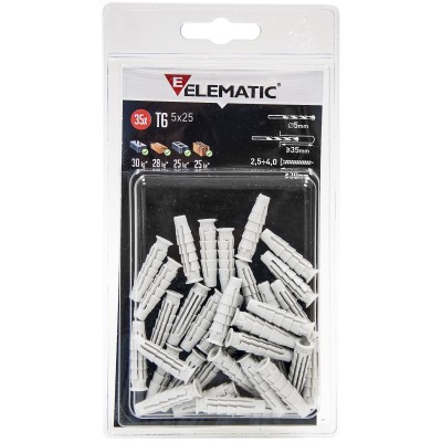 ELEMATIC BLISTER TASSELLO T6/VA  8X40 MM VITE 10+10 PZ*