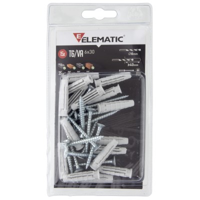 ELEMATIC TASSELLO T6 VA  5X25 CON VITE CONF. 100 PZ