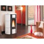 STUFA PELLET 20 KW ISIDE IDRO 2.0 H15 CERAM. BIANCO