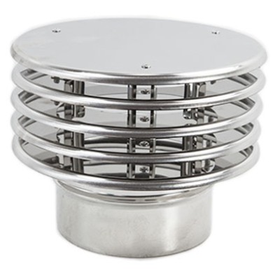 TERMINALE INOX A LAMELLA D  8 CM