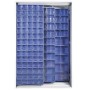 ARMADIO 2 PANNELLI SCORREVOLI CRISTAL BOX154 CASS. BLU