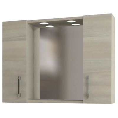 SPECCHIO DA BAGNO 960 A 2 ANTE ROVERE GRIGIO