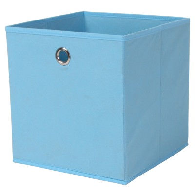 PORTAOGGETTI CUBO 27X27XH28 CM AZZURRO