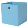 PORTAOGGETTI CUBO 27X27XH28 CM AZZURRO