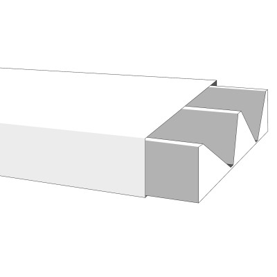 MINICANALINA C/COP FRONT 30X10 2 SCOM H 200 CM