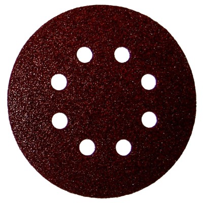 DISCO ABRASIVO VELCRO 8 FORI D 125 MM GRANA  60