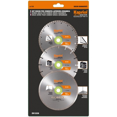 KAPRIOL DISCO DIAMANT 115 MM CONF 3 PZ 99071