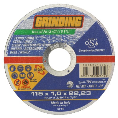 GRINDING MOLA FERRO 115X1,0 HDMF