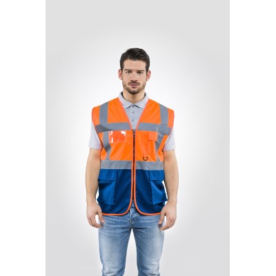 GILET ALTA VISIBILIT ARANCIO/BLU TG.XXL