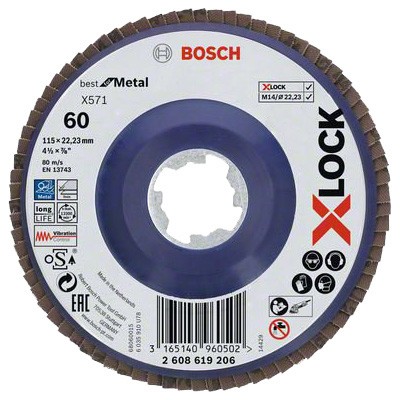 BOSCH-A DISCO LAMELLARE XLOCK GR  60 D 115 MM