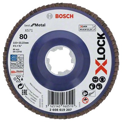 BOSCH-A DISCO LAMELLARE XLOCK GR  80 D 115 MM