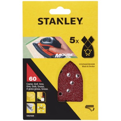 PIRANHA STANLEY STA31039 (X31039) 5 FOGLI VELCRO PER MOUSE GR.60