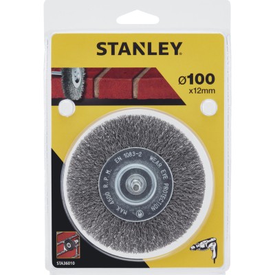 PIRANHA STANLEY STA36010 (X36010) SPAZZOLA ACCIAIO CIRCOL. D.100