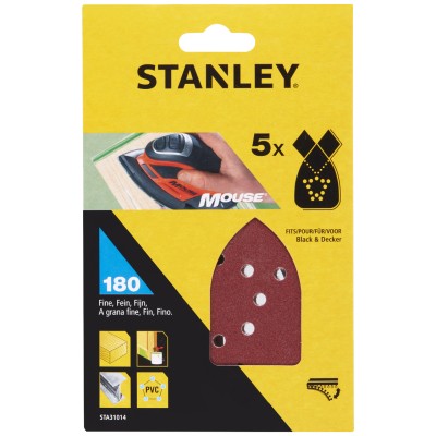 PIRANHA STANLEY STA31014 (X31014) 5 FOGLI VELCRO PER MOUSE GR.180