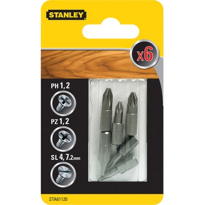 PIRANHA STANLEY STA61120 (X61120) 6 INSERTI MM.25 ASS.