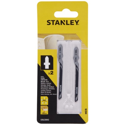 PIRANHA STANLEY STA23042 (X23003) 2 LAME LEGNO FRESATE T/CURVO ATT.A T