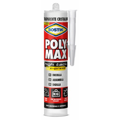 BOSTIK POLYMAX HIGH TACK CRISTAL 300 G CARTUC