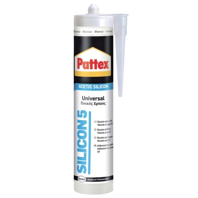 PATTEX SILICON 5 UNIVERSALE BIANCO 280 ML CARTUC