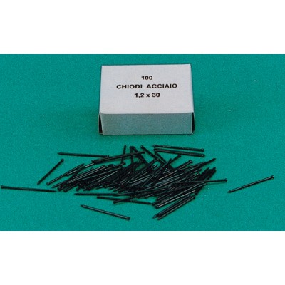 CHIODINI GRUPPINI ACCIAIO 1,2X25 MM SCATOLA 100 PZ