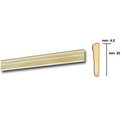 CORNICE PER PARATI 4,5X23 BAROCCO 200 CM FRASSINO