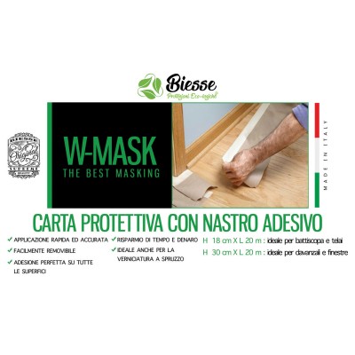 CARTA PROTETTIVA +NASTRO ADESIVO 18 CM X 20 M