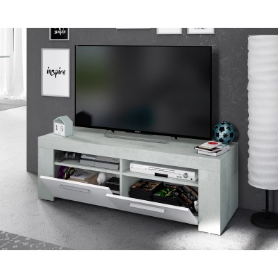 KIT MOBILE TV AMBIT 42X120XH40 CM BIANCO CEMENTO