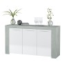 KIT CREDENZA 3 ANTE AMBIT 144X42XH80 CM BIA/CEMEN