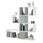 KIT LIBRERIA ZIG ZAG 145X28X145 BIANCO CEMENTO