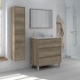 KIT MOBILE BAGNO DAKOTA 3 CASSETTI 80 ROVERE NORDIK