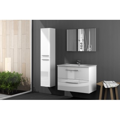 KIT MOBILE BAGNO ARUBA 2 CASSETTI 80 SOSP. BIANCO